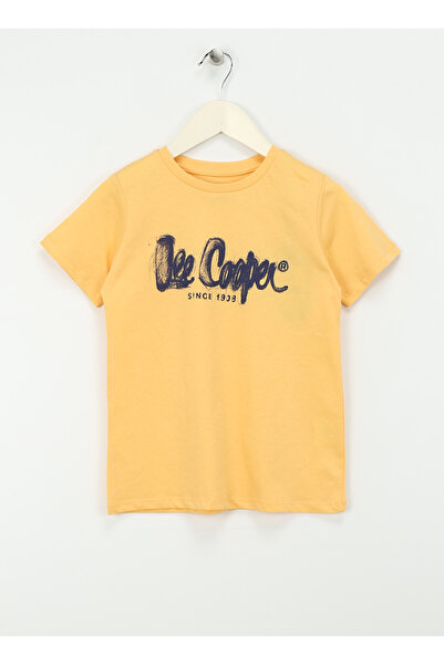 Lee Cooper Men's T-Shirt - Yellow, Printed, 242 LCB 242002   DRAWINGLOGO