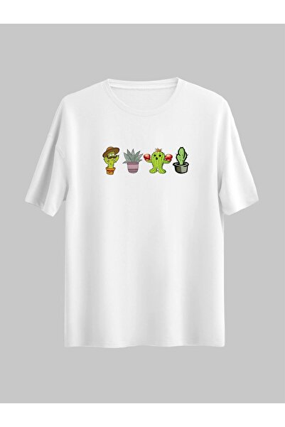 donamod Cadou Cactus - Tricou obișnuit cu plante
