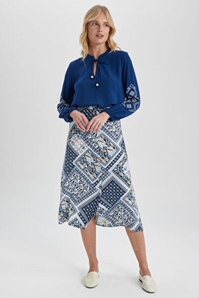 DeFacto A Kesim Desenli Midi Etek Z8265az23sm