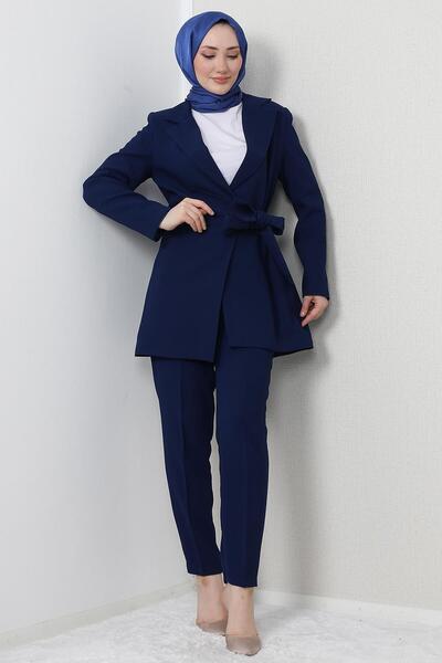 GİZ AGİYİM Σετ μπουφάν Adelisa Navy Blue