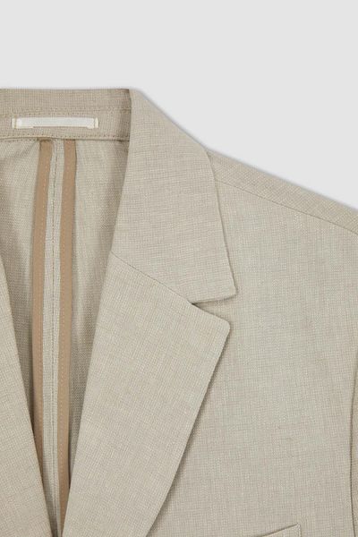 DeFacto Regular Fit Linen Blended Blazer Jacket Z8013az23sm