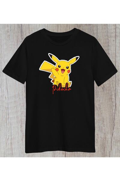 donamod Kadın Pikachu Pokemon Tasarımlı Regular Tshirt