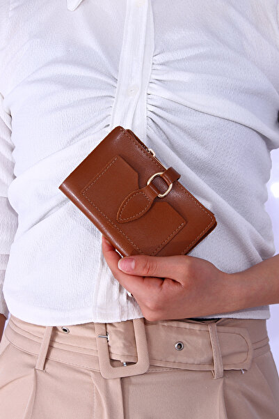 By Hakan Jn-1320 Combinație portofel în relief Geantă de mână și de umăr pentru femei Negru-brun