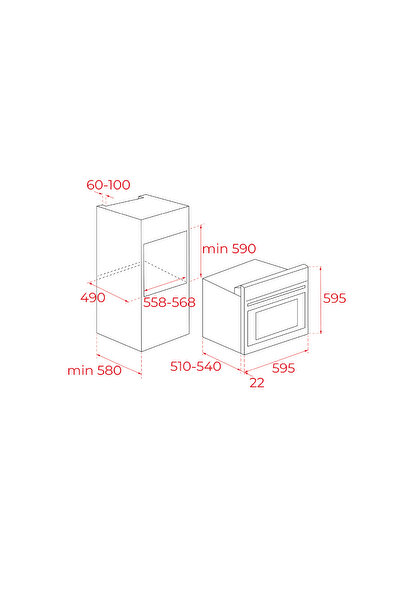 Teka Chef 1 Ankastre Set ( HE 715 SS - HLX 640 KBA0E - DF 60 )