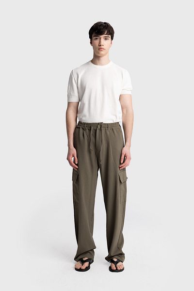 GIESTO WAIST ROPE GOFRE CARGO PANTS
