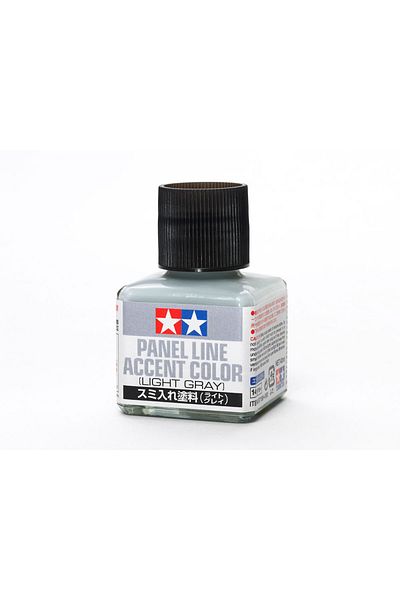 TAMIYA Panel Accent Color, Washing Paint Light Grey (40 ml), Hobby Painting Material