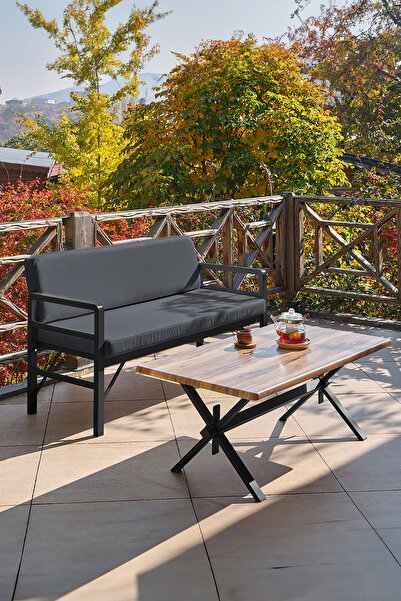 Unimet Pandora Katlanır Balkon&teras Bahçe Koltuk Siyah-antrasit