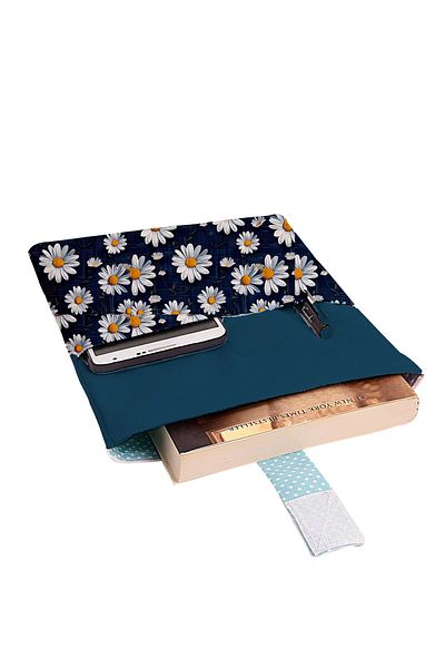HRS Geantă de cărți multifuncțională 20 x 25 cm cu model și buzunare lavabile