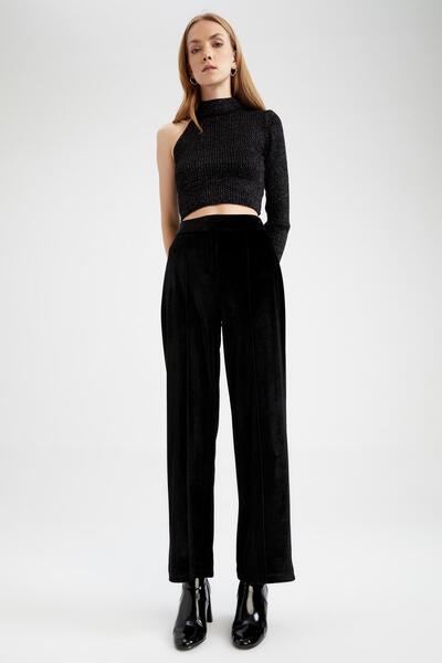 DeFacto Wide Leg Corduroy Trousers with Pockets Z9948Az22Wn