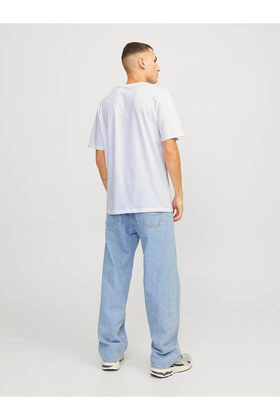 Jack & Jones Λευκό ανδρικό μπλουζάκι - 12137126 Jjecorp Logo, Ss Cut