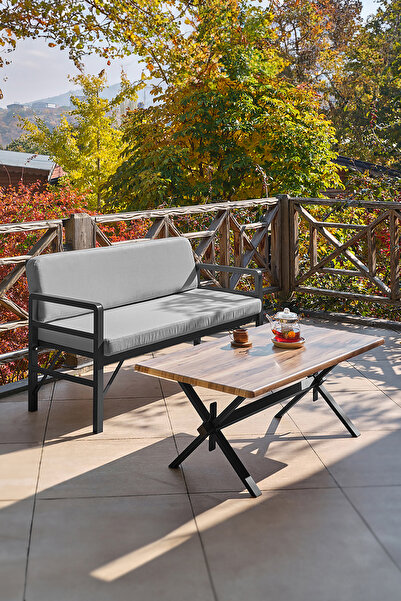 Unimet Pandora Katlanır Balkon&teras Bahçe Koltuk Siyah-gri