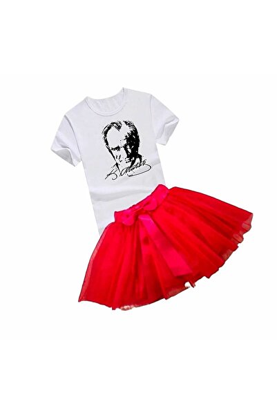 trenddünya Girl's 23th April - 29th October - 19th May Tutu Skirt - T-shirt Show Set