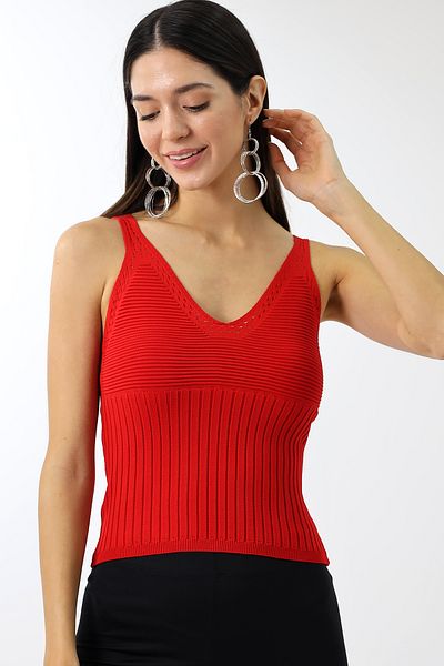 Devinka Women's Thin Strap Knitwear Blouse