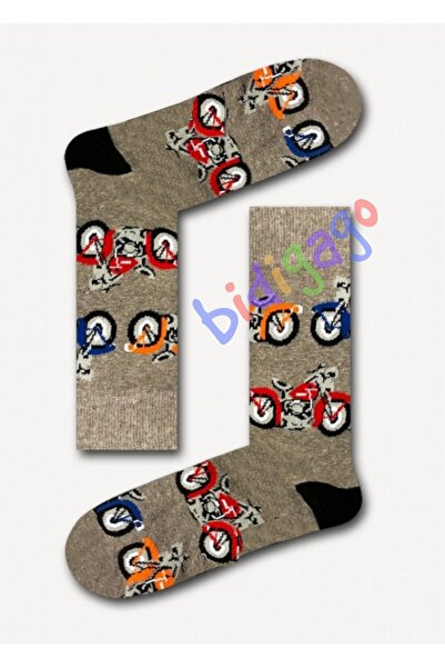 Bidigago جوارب جامعية منقوشة بمحركات