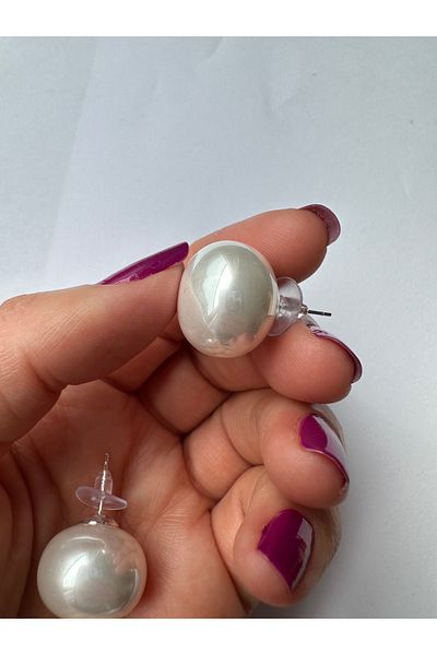 Amor Center Big Ball Earrings with Pearls