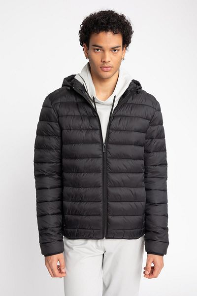 DeFacto Lightweight Slim Fit down Jacket - Water Repellent, Hood, Zip Pocket, Seasonal N4661Az23Au