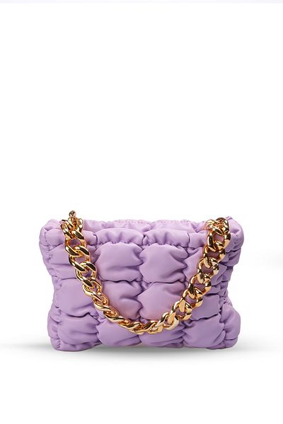 Mio Gusto Lilac Color Thick Chain Detailed Hand Shoulder Women's Bag
