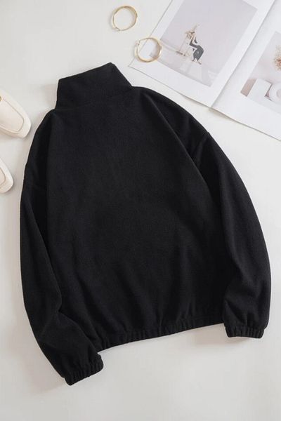 GHASSY CO. Ghassy Co. Γυναικεία φούτερ Fleece με φερμουάρ με τσέπη καγκουρό