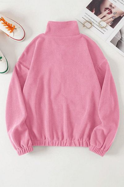 GHASSY CO. Ghassy Co. Γυναικεία φούτερ Fleece με φερμουάρ με τσέπη καγκουρό