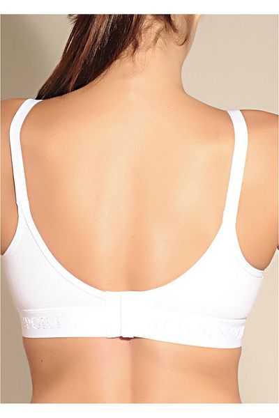 Magic Form Sutien sport alb din bumbac pentru femei 7822