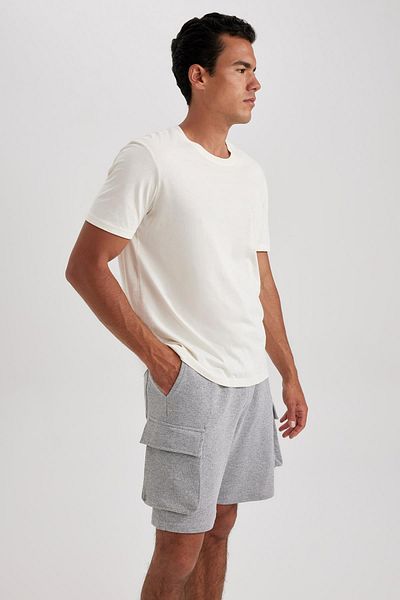 DeFacto Regular Fit Straight Leg Pique Shorts A1972ax23sm