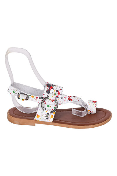 Moosefield Справжня шкіра з білим візерунком жіночі сандалі