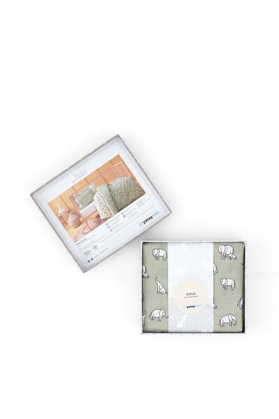 Yataş Mini Povey Baby Ranforce 100% Cotton Duvet Cover Set - Sage