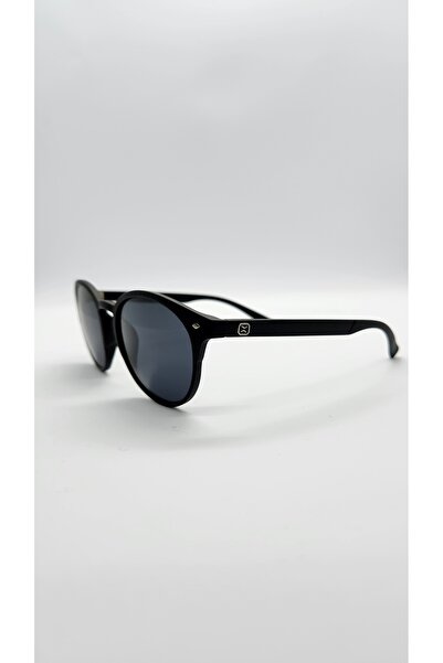 X-LİNE Round Model Unisex Black Sunglasses