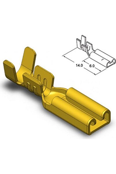 ERAKS CAR ACCESORIES Sf1/2d Izolesiz Mikro Dişi Fiş Terminal Soket Kablo Ucu ...