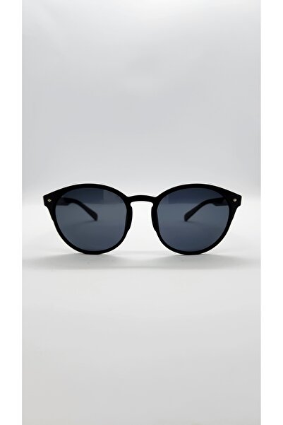 X-LİNE Round Model Unisex Black Sunglasses