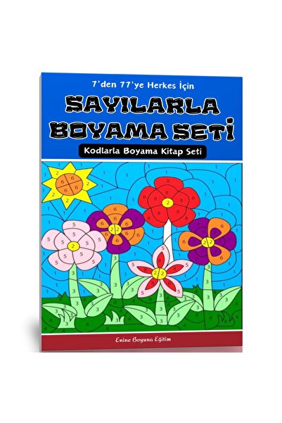Enine Boyuna Eğitim Coloring Book Set by Numbers for Everyone (2 Spiral Books)