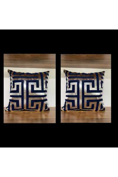 KIRLENTİM Синій лабіринт Срібний фольгований чохол для подушки