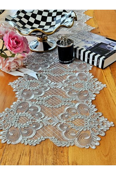 Çeyiz Dantelim French Lace Embroidery Embroidered Runner