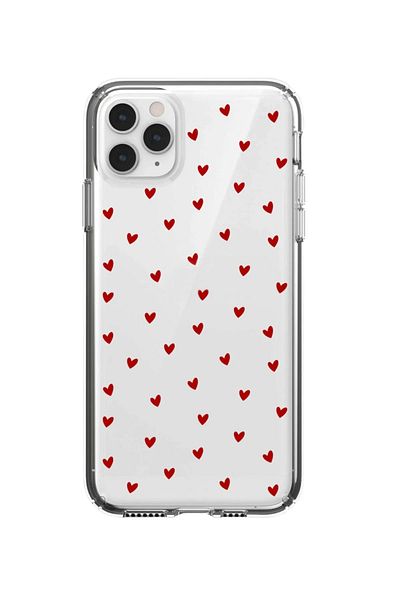butikcase حافظة هاتف شفافة بتصميم قلوب صغيرة لهاتف آيفون 11 برو ماكس