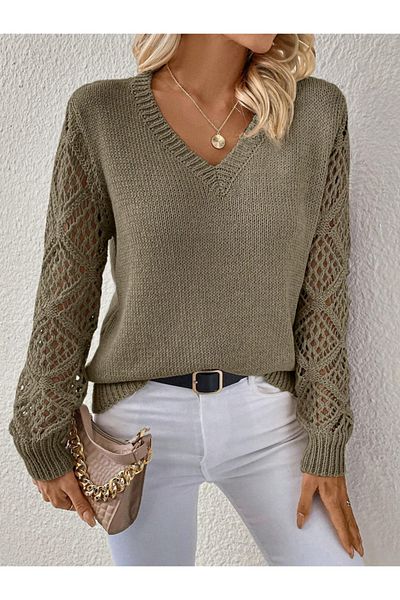 Dier Moda Πλεκτό πουλόβερ Dier Moda Γυναικείο μανίκι