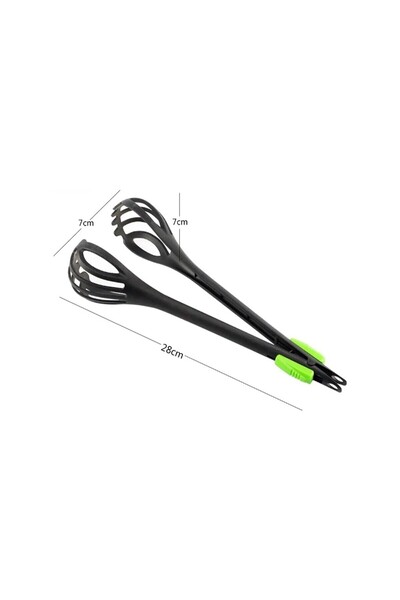 MorPort Practical 2 Function Magic Beater Egg Sauce Cream Beater and Pasta Tongs