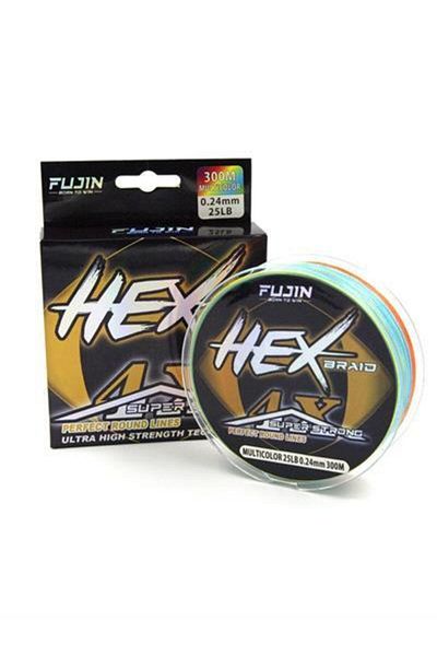 Fujin Hex Braid 4x 300m Multicolor Pe I?p Fish Tape