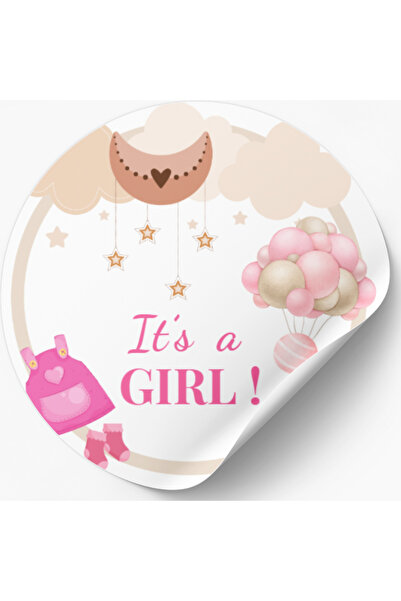 YAPIŞKAN STORE Baby Shower Yapışkanlı Etiket - It's A Girl - It's A Boy - Mat...