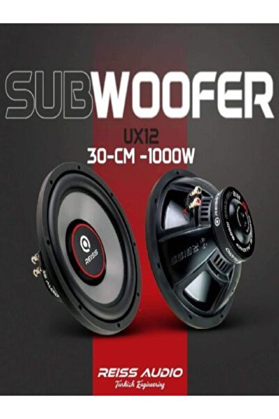 Reiss REİSS AUDIO RS-UX12 30CM SUBWOOFER 1000 WATT 250 RMS