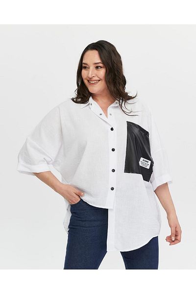 Esina Women's Linen Shirt Oversize