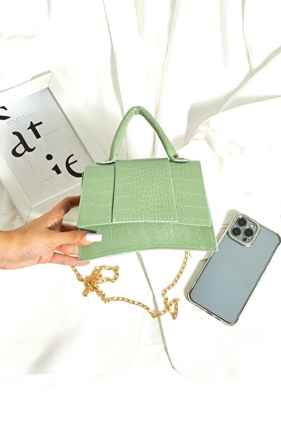 İAMBTŞY Geantă de mână și de umăr pentru femei cu curea de lanț din piele de ...