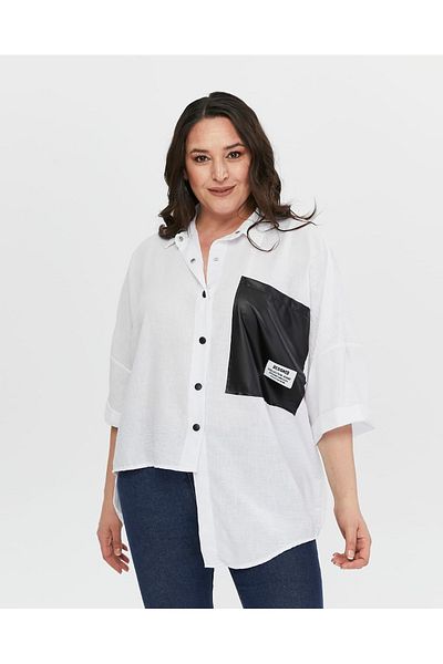 Esina Women's Linen Shirt Oversize