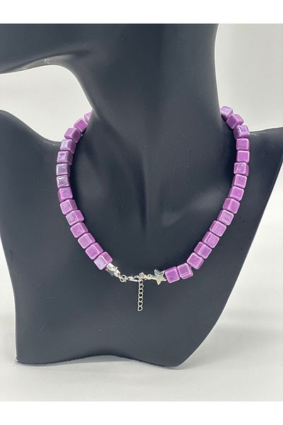 Hobimos Ceramic Women's Cube Necklace
