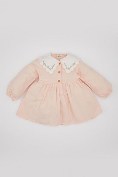 DeFacto Baby Girl Long Sleeve Twill Dress C0542a524sp