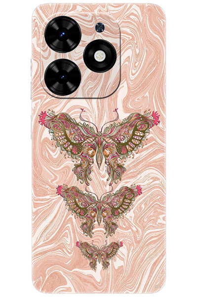 TECNO Spark GO 2024 (BG6) Uyumlu Kılıf Desen Baskılı Silikon Kelebek Resim ST...