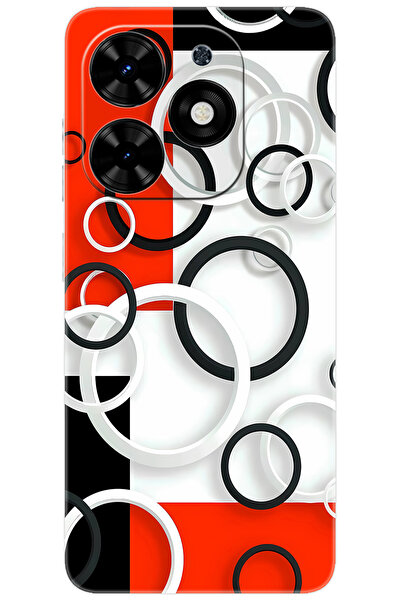 TECNO Spark GO 2024 (BG6) Uyumlu Kılıf Desen Baskılı Silikon Daire Tasarım ST...