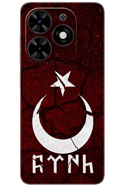 TECNO Spark GO 2024 (BG6) Uyumlu Kılıf Desen Baskılı Silikon Göktürkçe Türk S...