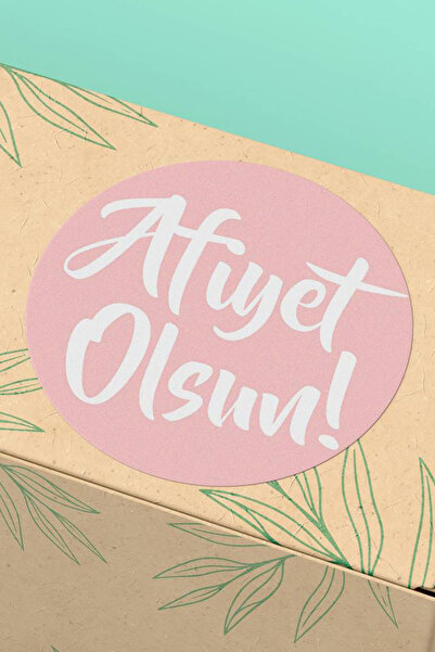 Basic Sense Thank You Sticker Teşekkürler Pembe Afiyet Olsun Paketleme Etiket...