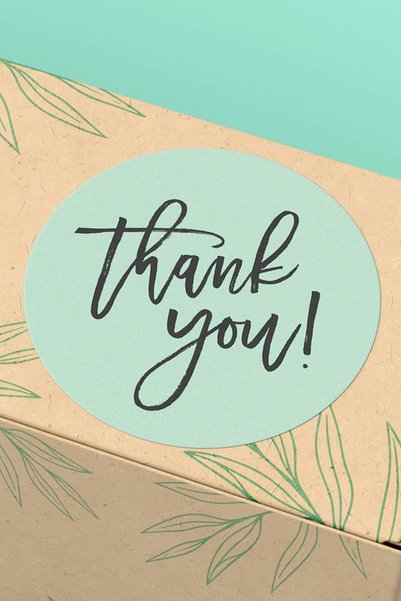 Basic Sense Thank You Sticker Teşekkürler Etiketi Su Yeşili Ambalaj Paketleme Etiketi - 3x3cm 90 Adet - ST2114