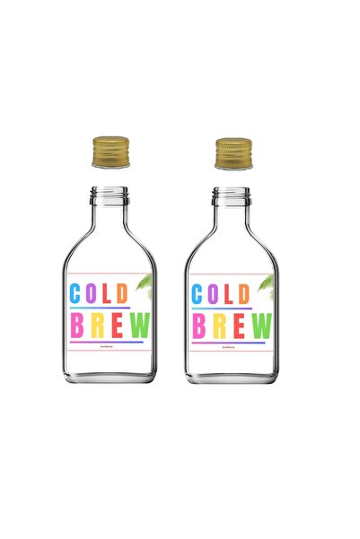 Juniberry 2 Adet Çok Amaçlı Yassı Boş Cam Soğuk Kahve Şişesi 200ml Cold Brew ...